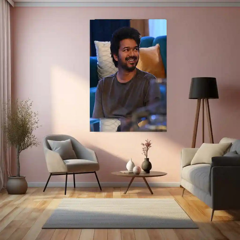 Vijay Thalapathy – Tamil Cinema Superstar Metal Poster | Tollywood Wall Frame 010