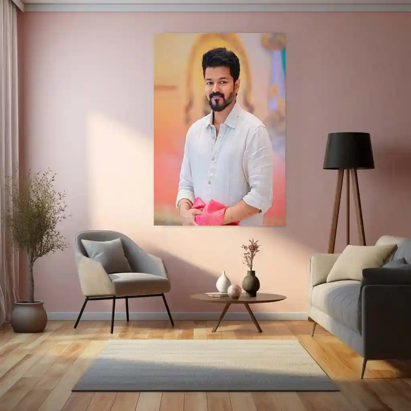Vijay Thalapathy – Tamil Cinema Superstar Metal Poster | Tollywood Wall Frame 011