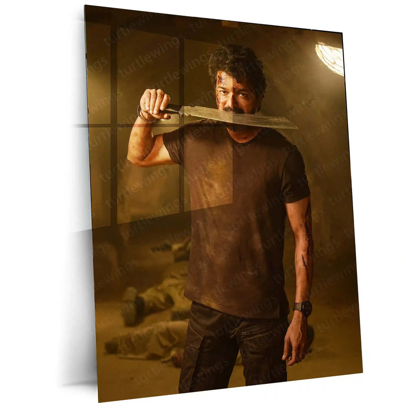 Vijay Thalapathy – Tamil Cinema Superstar Metal Poster | Tollywood Wall Frame 08
