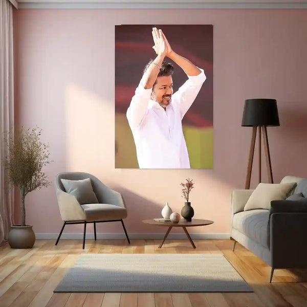Vijay Thalapathy – Tamil Cinema Superstar Metal Poster | Tollywood Wall Frame 09