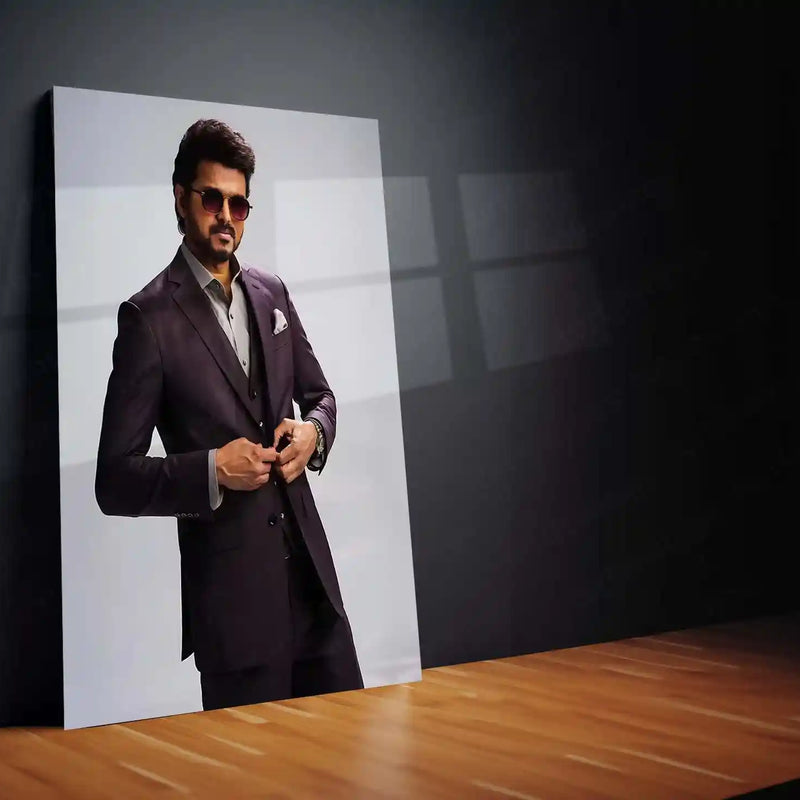 Vijay Thalapathy – Tamil Cinema Superstar Metal Poster | Tollywood Wall Frame 01