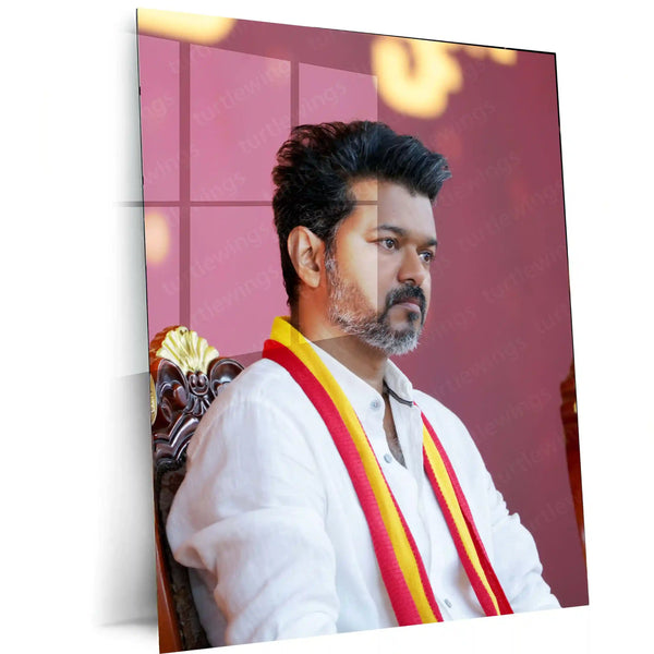 Vijay Thalapathy – Tamil Cinema Superstar Metal Poster | Tollywood Wall Frame 02