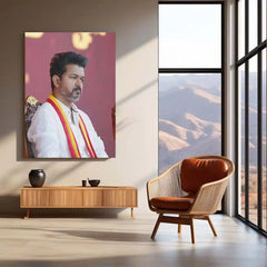 Vijay Thalapathy – Tamil Cinema Superstar Metal Poster | Tollywood Wall Frame 02
