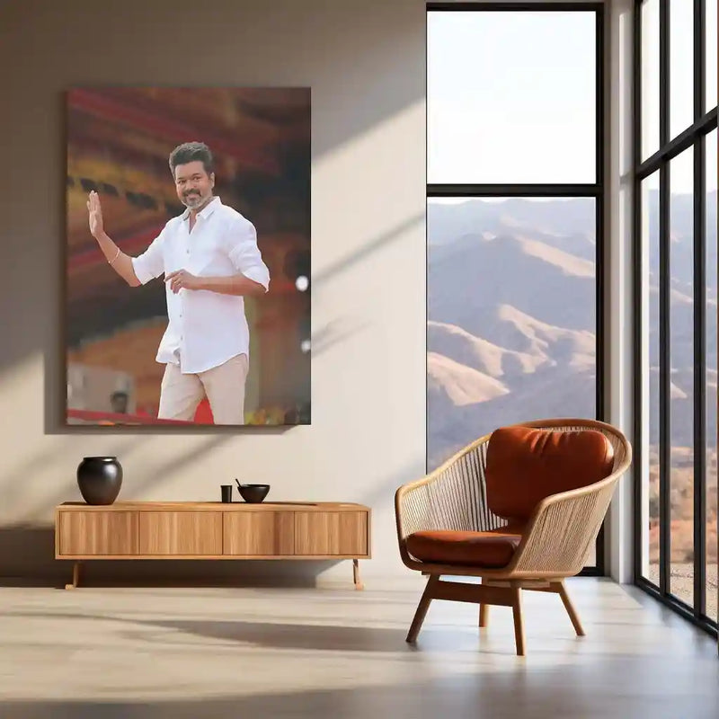 Vijay Thalapathy – Tamil Cinema Superstar Metal Poster | Tollywood Wall Frame 03