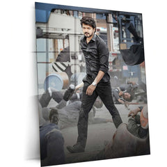 Vijay Thalapathy – Tamil Cinema Superstar Metal Poster | Tollywood Wall Frame 05
