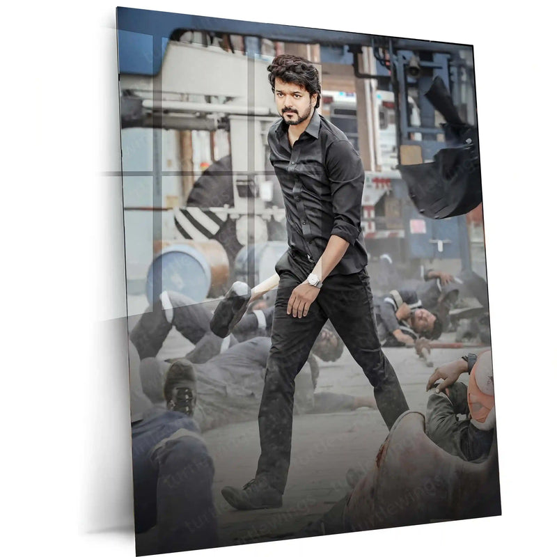 Vijay Thalapathy – Tamil Cinema Superstar Metal Poster | Tollywood Wall Frame 05