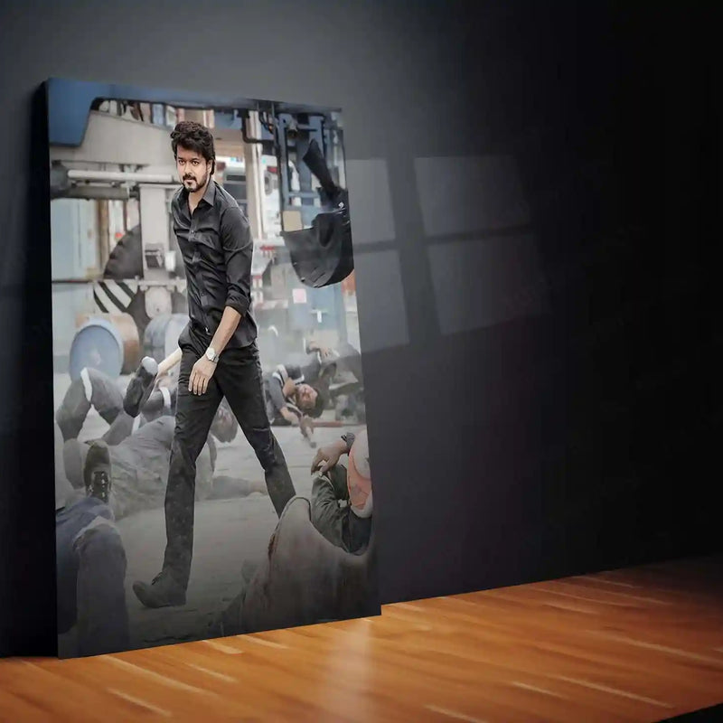 Vijay Thalapathy – Tamil Cinema Superstar Metal Poster | Tollywood Wall Frame 05