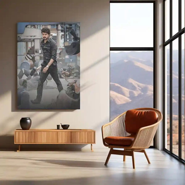 Vijay Thalapathy – Tamil Cinema Superstar Metal Poster | Tollywood Wall Frame 05