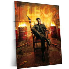 Vijay Thalapathy – Tamil Cinema Superstar Metal Poster | Tollywood Wall Frame 06
