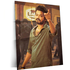 Vijay Thalapathy – Tamil Cinema Superstar Metal Poster | Tollywood Wall Frame 07
