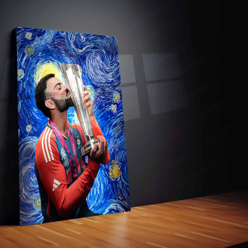Cricket Metal Poster | Virat Kohli Metal Poster – Iconic Cricket Legend Wall Art 7 - TURTLEWINGS 