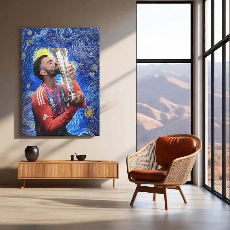 Cricket Metal Poster | Virat Kohli Metal Poster – Iconic Cricket Legend Wall Art 7 - TURTLEWINGS 