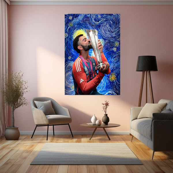 Cricket Metal Poster | Virat Kohli Metal Poster – Iconic Cricket Legend Wall Art 7
