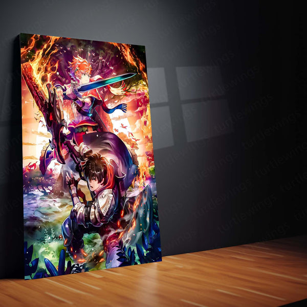 Game Metal poster | Vision of Mana – Dual Blades of Destiny Metal Frame