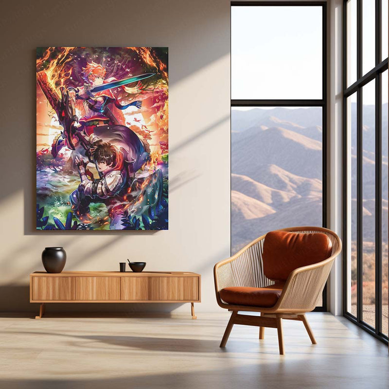 Game Metal poster | Vision of Mana – Dual Blades of Destiny Metal Frame