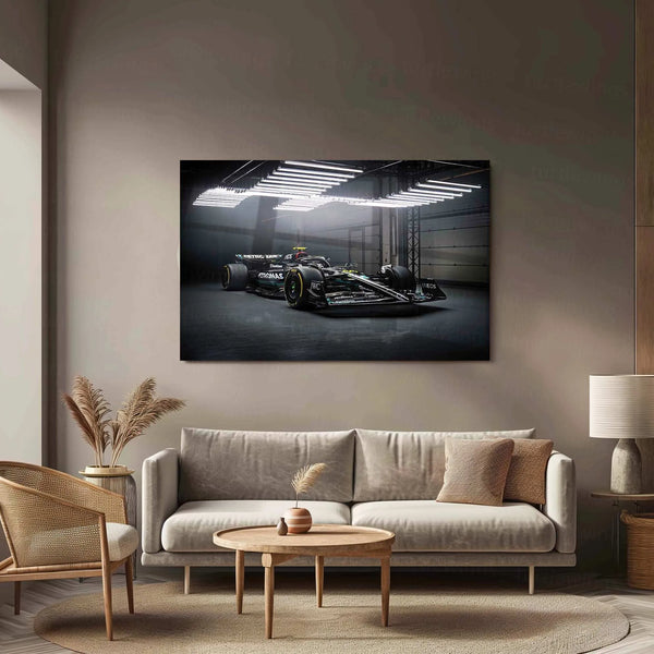 Mercedes-AMG F1 W14 Metal Poster | 2023 Formula 1 Racing Artwork | Silver Arrows Wall Decor - TURTLEWINGS 