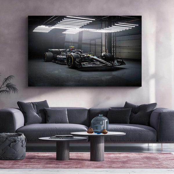 Mercedes-AMG F1 W14 Metal Poster | 2023 Formula 1 Racing Artwork | Silver Arrows Wall Decor - TURTLEWINGS 