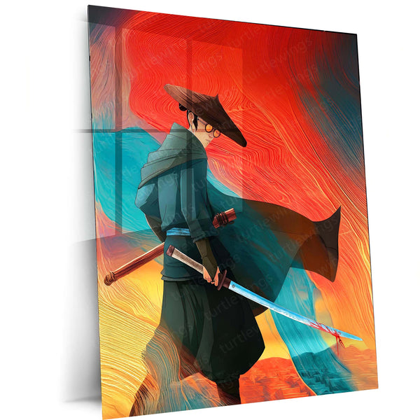 Warrior Spirit – Artistic Battle-Ready Metal Frame - TURTLEWINGS 