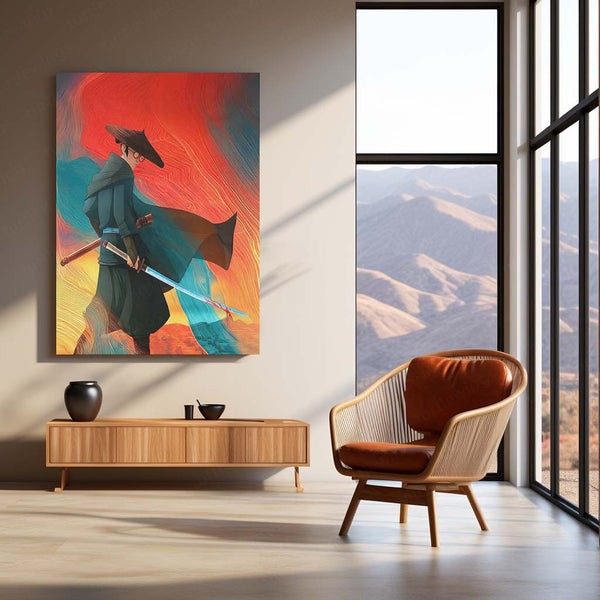 Warrior Spirit – Artistic Battle-Ready Metal Frame - TURTLEWINGS 
