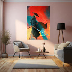 Warrior Spirit – Artistic Battle-Ready Metal Frame - TURTLEWINGS 