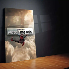 Quote Metal Poster | Watch Me Win | Fearless Confidence & Rising Champion Metal Frame - TURTLEWINGS 