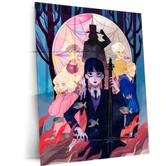 Wednesday Addams – Nevermore Shadows Metal Frame