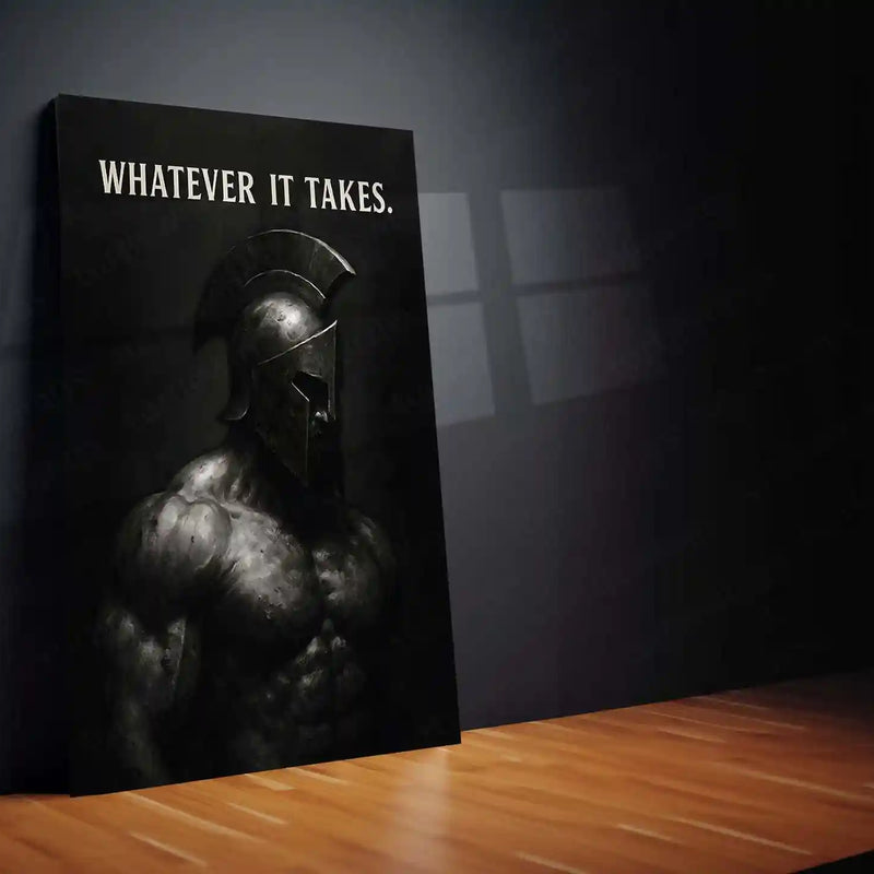 Quote Metal Poster | Whatever It Takes | Warrior Mindset Motivation Wall Art | Strength & Discipline Metal Poster - TURTLEWINGS 
