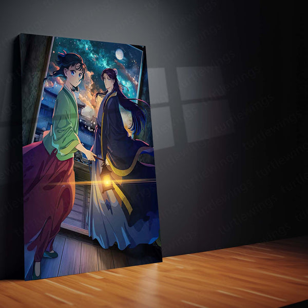 Whispers Under the Starlit Sky – Fantasy Metal Poster | Night Sky Wall Frame