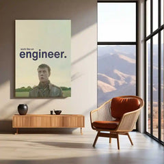 Quote Metal Poster | William Schofield – Work Like an Engineer | Precision Mindset Metal Poster - TURTLEWINGS 