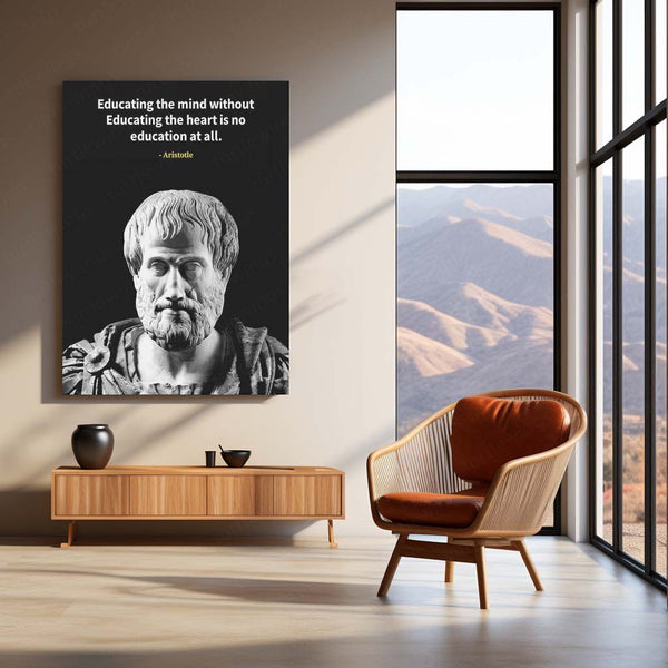 Quote Metal Poster | Wisdom of Aristotle Metal Poster | Ancient Philosophy Quote Wall Frame