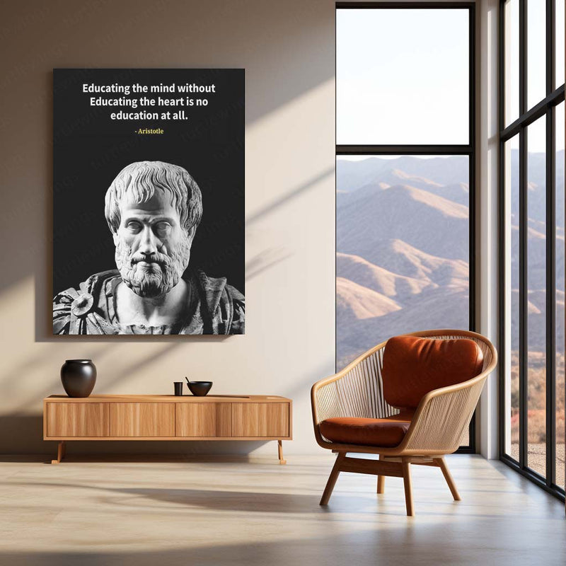 Quote Metal Poster | Wisdom of Aristotle Metal Poster | Ancient Philosophy Quote Wall Frame