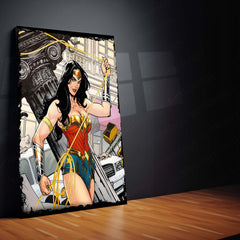 Wonder Woman – Amazon Warrior Metal Poster | DC Comics Superhero Wall Frame