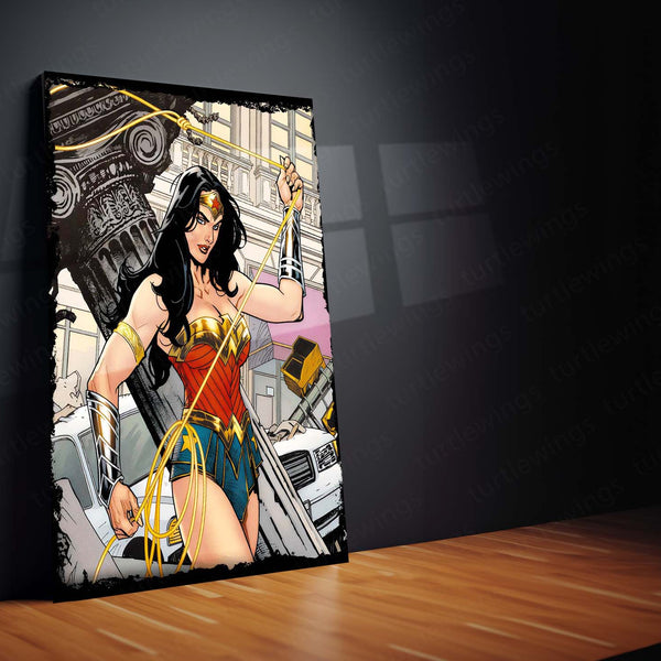 Wonder Woman – Amazon Warrior Metal Poster | DC Comics Superhero Wall Frame