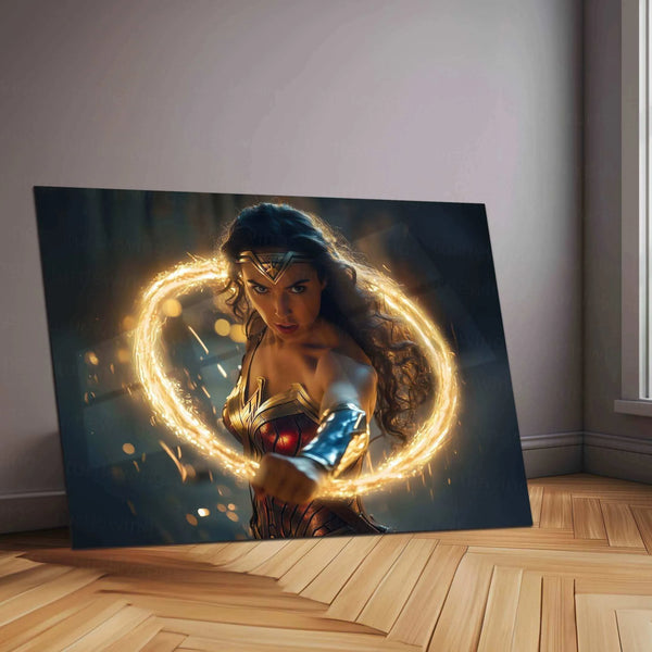 Wonder Woman Neon LED Metal Poster - TURTLEWINGS 