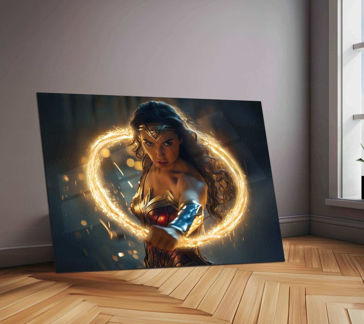 Wonder Woman Neon LED Metal Poster - TURTLEWINGS 
