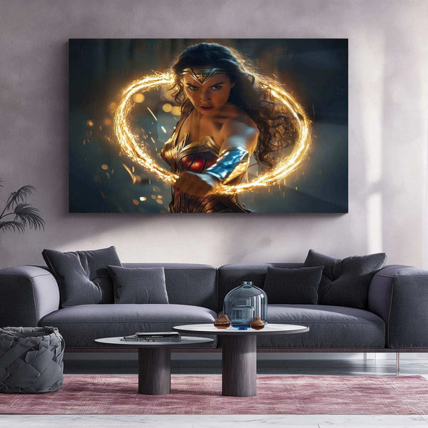 Wonder Woman Neon LED Metal Poster - TURTLEWINGS 