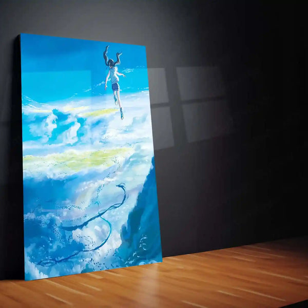 Makoto Shinkai Metal Frame | Aesthetic Anime Wall Art | Premium Metal Poster
