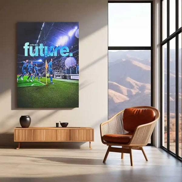 Quote Metal Poster | Write the Future | Legacy Building & Championship Mentality Metal Frame - TURTLEWINGS 