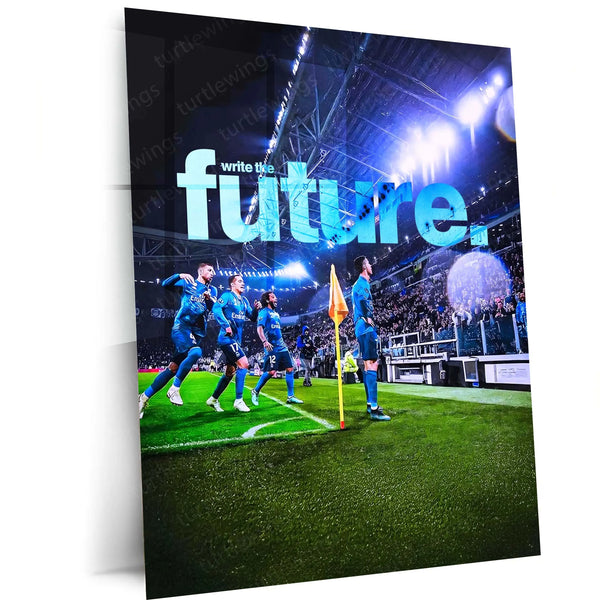 Quote Metal Poster | Write the Future | Legacy Building & Championship Mentality Metal Frame - TURTLEWINGS 