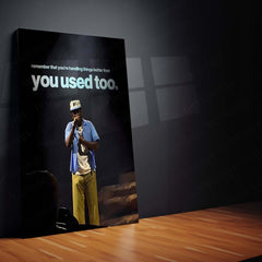 Quote Metal Poster | Tyler, The Creator – You’re Handling It Better Metal Frame Quiet Growth & Emotional Strength Wall Art | Modern Healing Mindset Metal Poster