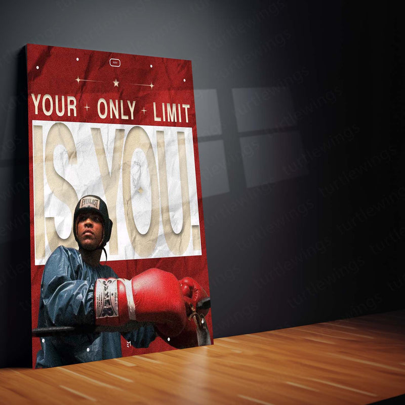 Your Only Limit is You – Boxing Motivation Metal Frame | Self-Belief Wall Art | Fighter’s Mindset Poster