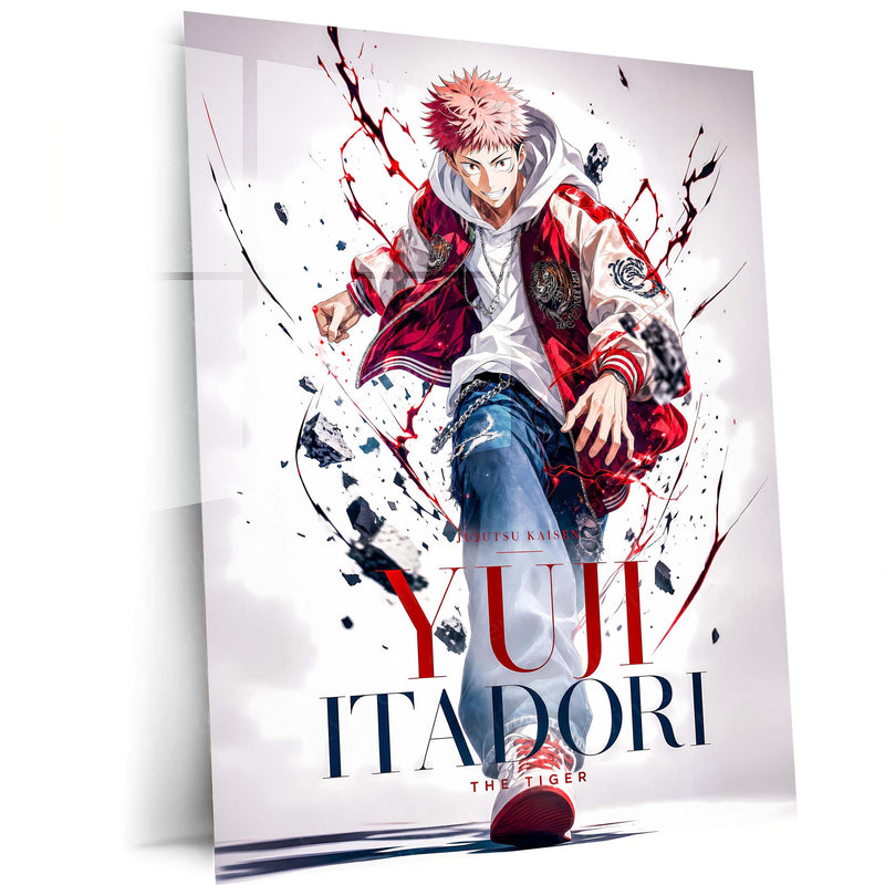 Anime Metal Poster | Yuji Itadori “The Tiger” Metal Poster | Jujutsu Kaisen Anime Wall Art | Premium Aluminum Print – main