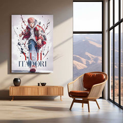 Anime Metal Poster | Yuji Itadori “The Tiger” Metal Poster | Jujutsu Kaisen Anime Wall Art | Premium Aluminum Print – product