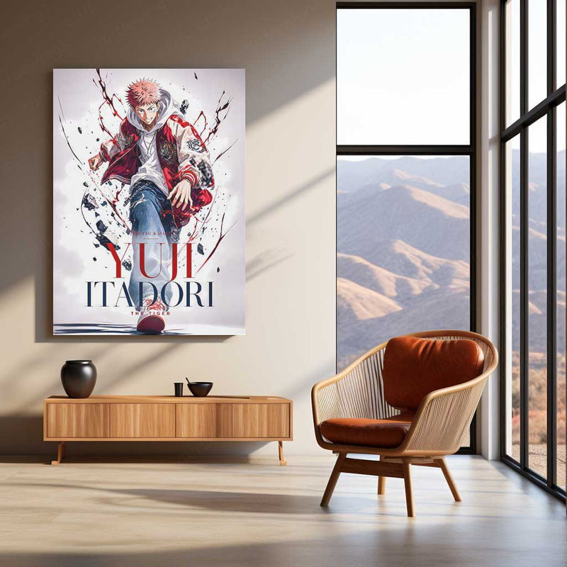 Anime Metal Poster | Yuji Itadori “The Tiger” Metal Poster | Jujutsu Kaisen Anime Wall Art | Premium Aluminum Print – product