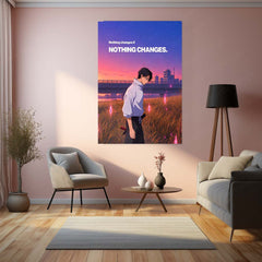 Anime Metal Poster | Yuta Okkotsu “Nothing Changes If Nothing Changes” Metal Poster | Jujutsu Kaisen Motivational Anime Wall Art | Self Growth & Action Mindset Metal Print