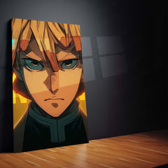 Anime Metal Poster Set of 3 | Demon Slayer | Zenitsu Thunder Breathing Triptych Wall Art