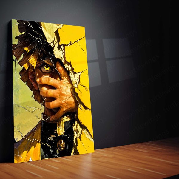 Anime Metal Poster | Demon Slayer Metal Poster | Zenitsu Agatsuma Lightning Wall Art | Epic Thunder Breathing Anime Metal Frame