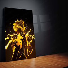 Anime Metal Poster | Zenitsu Agatsuma – Lightning Breathing Form Metal Poster | Demon Slayer Anime Wall Frame