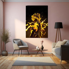 Anime Metal Poster | Zenitsu Agatsuma – Lightning Breathing Form Metal Poster | Demon Slayer Anime Wall Frame