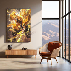 Anime Metal Poster | Zenitsu Agatsuma – Demon Slayer Metal Poster | Thunder Breathing Anime Wall Frame